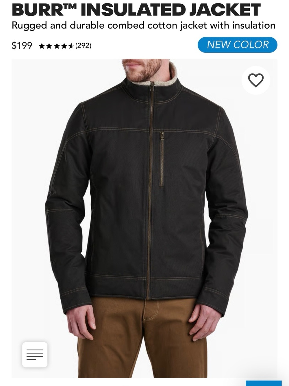 Kuhl Burr Insulated Jacket - Black